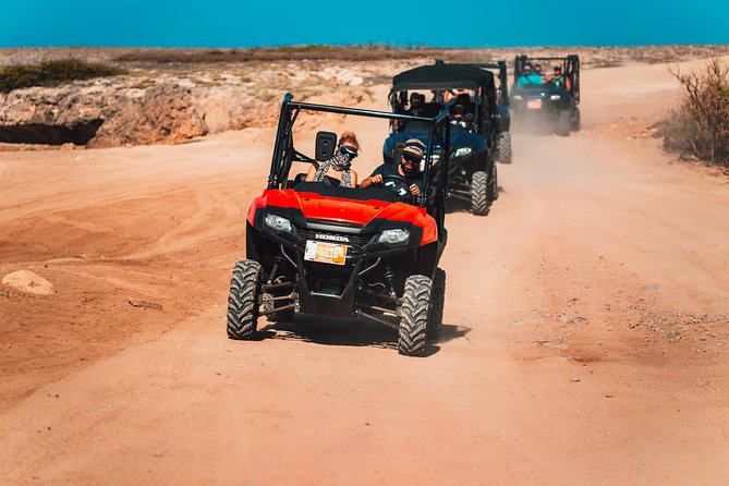 5 seat UTV Rental - Where you can go: beaches, desert roads, and Aruba icons