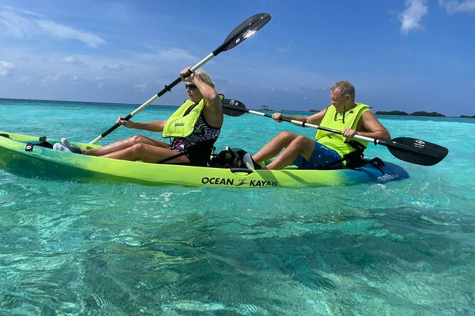 Adventure Kayak & Snorkeling at Reef Island Aruba - Meet at Mangel Halto Beach: instructions and a calm starting point