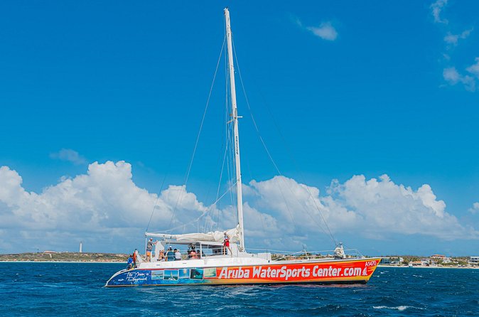 Aruba Sunset Sail - The Arusun Catamaran - Food onboard: light wraps that make the evening work