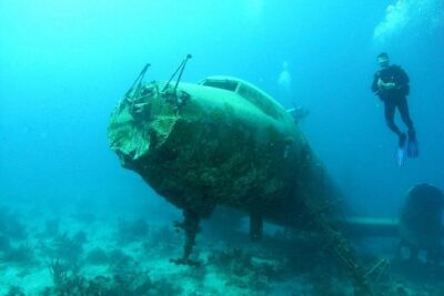 Boat Dive Shipwreck/ Airplanes/ Reef /2 tanks - The Two Underwater Stops: Jane Sea Shipwreck and Barcadera Reef