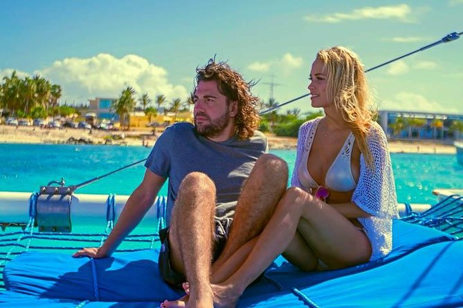 Dolphin Catamaran Snorkel and Sail with Open Bar - Snorkel gear setup: easy entry and safety vibes