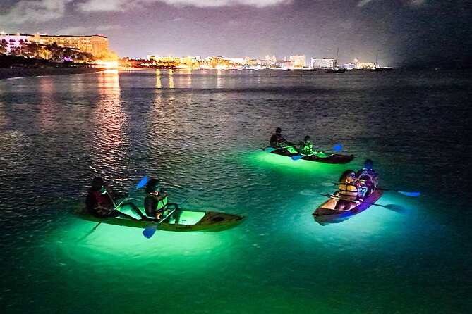 Glow Through the Night with LED Kayak Adventure in Aruba - Clear Kayaks and Night Reflections: What to Expect Visually