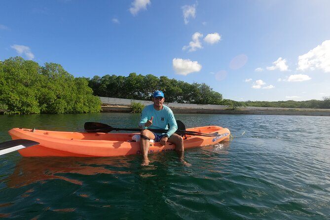 Kayak Tour at Mangel Halto and Spanish Lagoon - Stop 1: Mangel Halto Beach to the reef for snorkeling and coral viewing