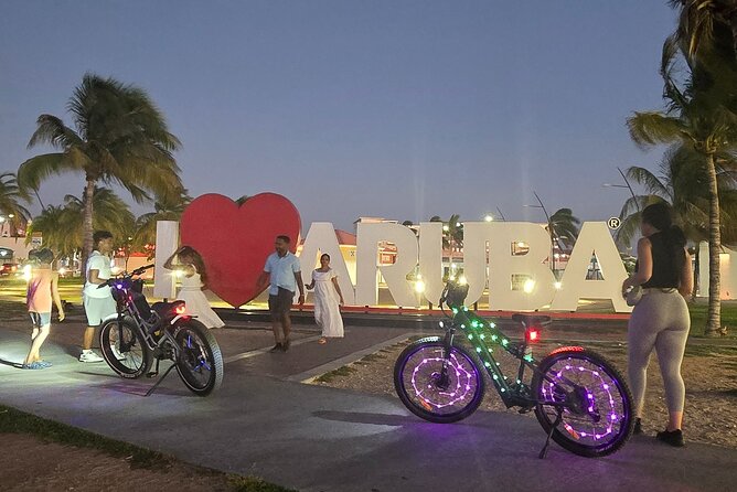 Semi-Private Christmas Edition Twilight Glow E-Bike Oranjestad - Druif Beach and Bushiri Beach segments: beach time before you hit the streets