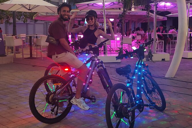 Semi-Private Christmas Edition Twilight Glow E-Bike Oranjestad - Oranjestad after dark: neo-Baroque streets, plazas, and landmarks